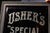 Industrial 1920s Andrew Usher & Co. Reverse-Painted Glass Whisky Advertising Sign For Sale - Image 3 of 5