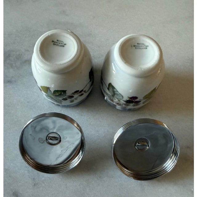 Pair of Vintage Royal Worcester Porcelain Egg Coddlers For Sale In Austin - Image 6 of 8