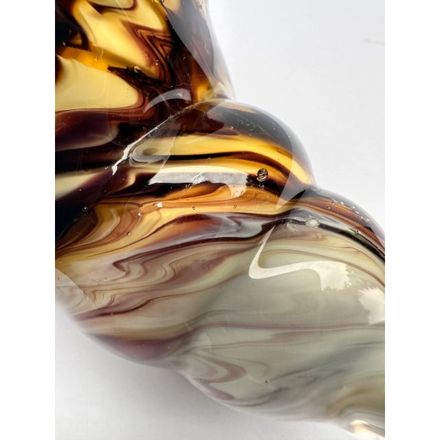 Vintage Hand-Blown Art Glass Sea Shell | Chairish