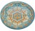 Gothic Late 19th Century Moorish Blue & Orange Judaica Ceramic Plate For Sale - Image 3 of 10