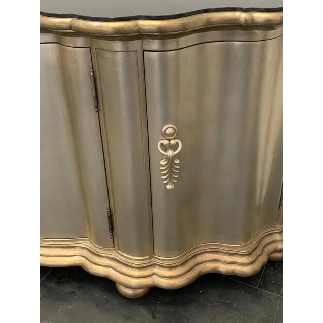 Silver and Black Marble Console from Lam Lee Group, 1990s For Sale - Image 11 of 12