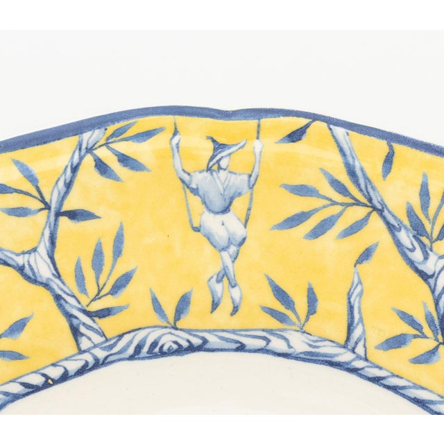 Faiencerie De Gien "Baladins" Plate Service for 6 For Sale - Image 10 of 13