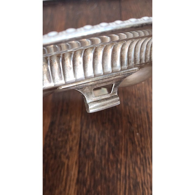 Early 20th Century Buckingham English Regency Silver Plate Oval Meat Cutlery Serving Platter For Sale - Image 11 of 12