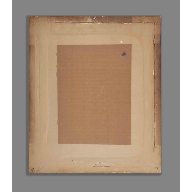 Lovers is an original modern artwork realized in the 1970s. Mixed media on fabric. Includes frame