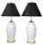 Lamp Pair White Plaster Palm Tree Leaf Restored Large For Sale - Image 10 of 13