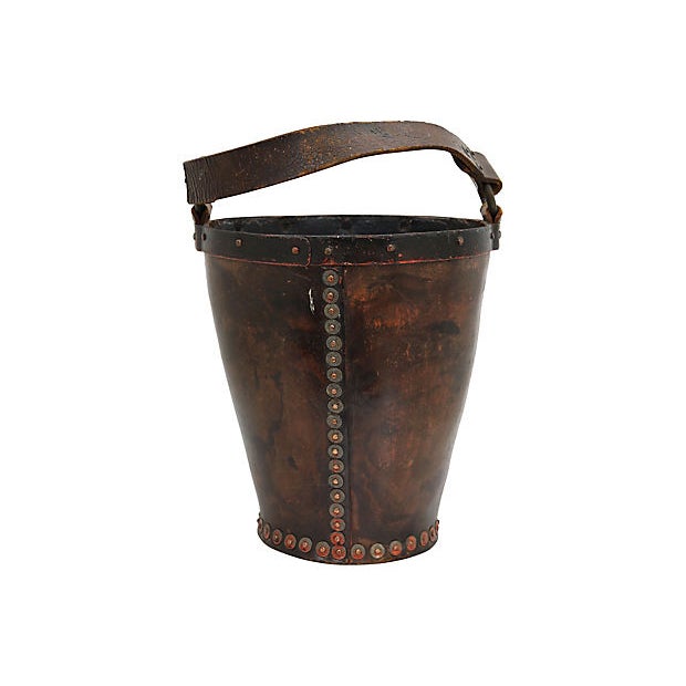 Antique English Leather Fire Bucket Chairish