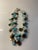 TO DIE FOR NECKLACE,BROWNS, BLUES, PEARLS-DOUBLE STRAND 19" L done in smoky quartz, pearls,Turquiose.JUST LOVELY