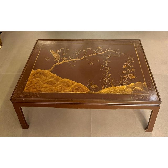 Square Red Lacquered Chinoiserie Occasional Table, 1960 For Sale - Image 11 of 13