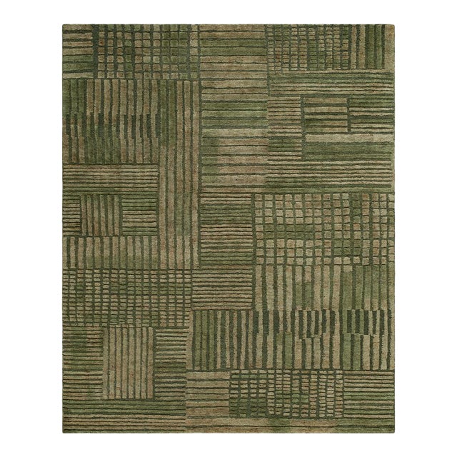 Bergamo Handmade Rug Forest Green 2x3 For Sale