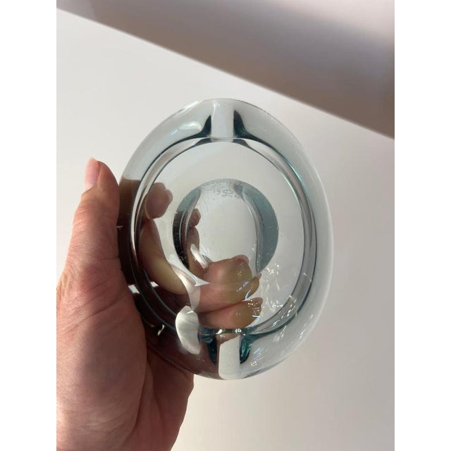 Blue Light Blue Glass Ashtray by Per Lütken for Holmegaard For Sale - Image 8 of 11