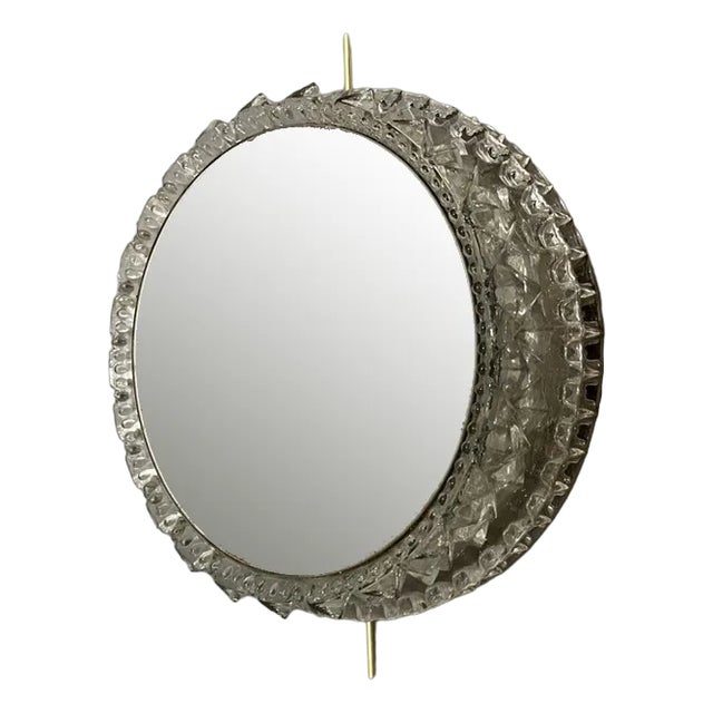 Vintage Inlaid Glass Mirror Wall Light, 1960 For Sale