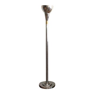 French Art Deco Chromed Torchère by Michel Dufet For Sale