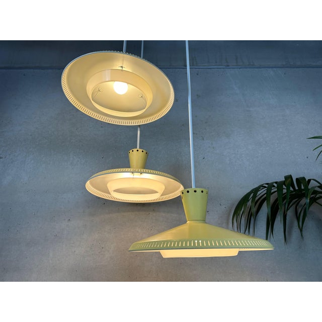 White Vintage NB93 Pendant Lamp by Louis Kalff for Philips, 1950s For Sale - Image 8 of 10