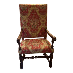 Late 20th Century French Style Os De Mouton Upholstered Armchair