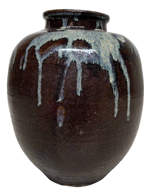 Shōwa Period Glazed Earthenware Ikebana, Japan, 1970s