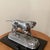 English Vintage Collectible Silver Weighted Metal "Pointer Dog " Sculpture on Black Marble Base For Sale - Image 3 of 12