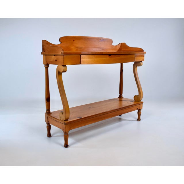 Lane Museum of American Folk Art, Authentic Reproduction Pine Console Table For Sale - Image 13 of 16