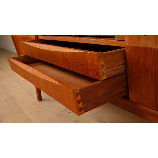 Vintage Danish Highboard in Teak For Sale - Image 16 of 17