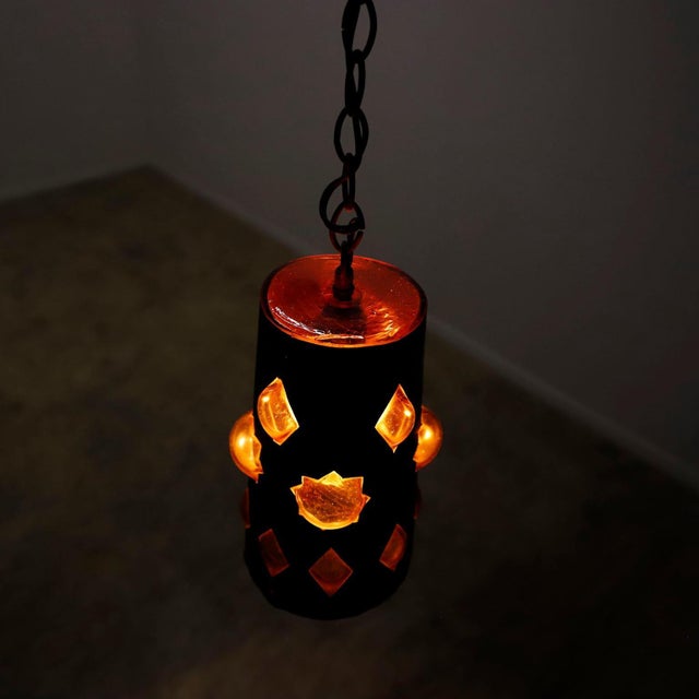 1970s Feders Hand Blown Glass Chandelier For Sale - Image 4 of 5