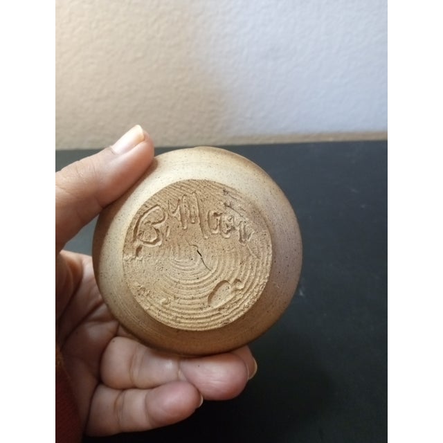 GORGEOUS Signed Art Studio 4" Glazed Squat Vase This is a gorgeous signed art studio vase that is perfect for any...