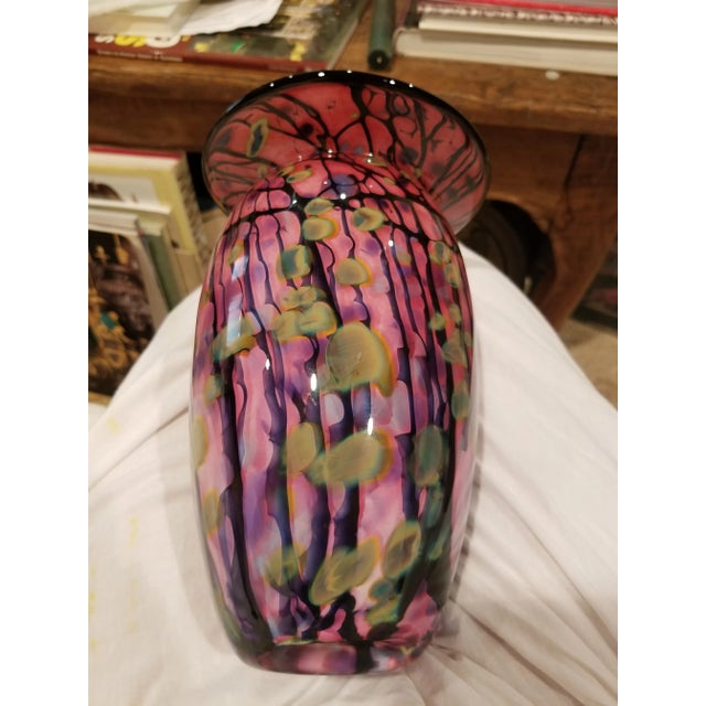 2000 - 2009 Texas Art Glass Vase By For Sale - Image 5 of 7