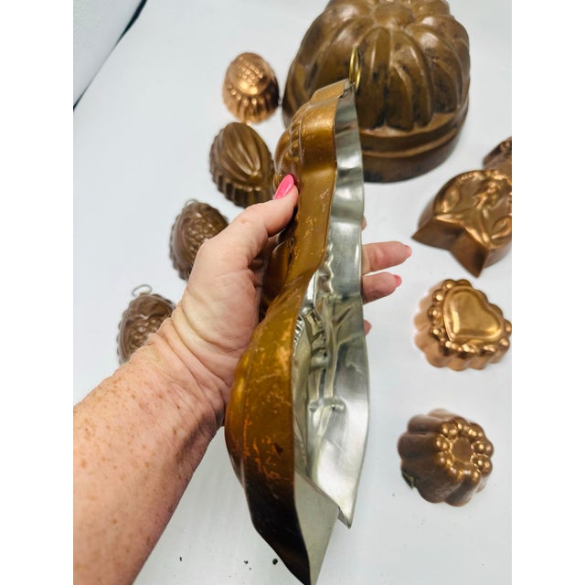 Copper Collection of Vintage Copper Molds For Sale - Image 8 of 8
