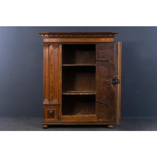 Brown Baroque Buffet Cupboard in Oak and Pine For Sale - Image 8 of 18