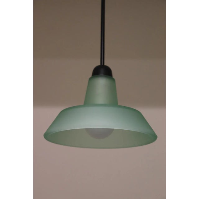 1990s Modern Murano Green Glass Pendant Lamp For Sale In New York - Image 6 of 9