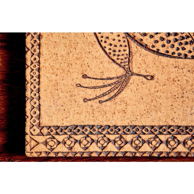 1970s Ceramic Tile with Frog Motive attributed to Roger Capron, France, 1970s For Sale - Image 5 of 9