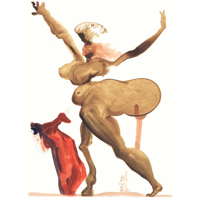 Original engraving from Salvador Dalí’s "The Divine Comedy" published by Editions d’Art Les Heures Claires, Paris, in...