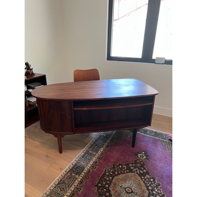 Mid-Century Modern Midcentury Rosewood Desk Plus Bookcases by Kai Kristiansen, 1950s, Made in Denmark For Sale - Image 3 of 15