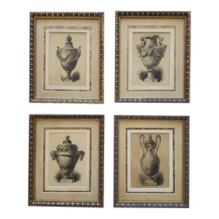 Vintage Neoclassical Style Framed Prints-Set of 4 For Sale