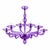 Italian Contemporary Violet Murano Style Glass Chandelier For Sale - Image 6 of 7