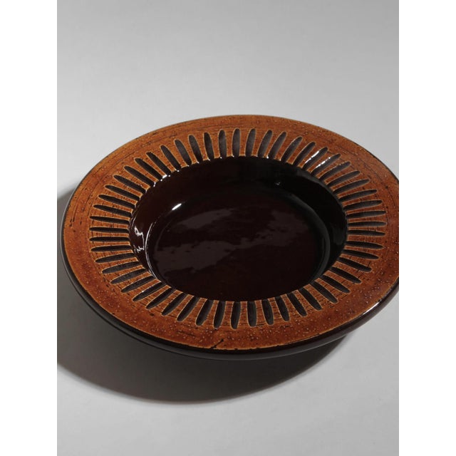 1960s Ceramic Sunflower Plate by Eke Bjerén for Gabriel, Sweden, 1960s For Sale - Image 5 of 6