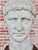 White Antique Marble Head of a Roman Emperor With Stand For Sale - Image 8 of 10