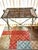 Farmhouse Twig Accent Table, With Twig Woven Mat, Branch-Like Metalwork, Garden Table Adorned With Metal Birds and Leaves, 1970’s For Sale - Image 3 of 12