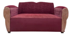 Art Deco Club Sofa in Linen