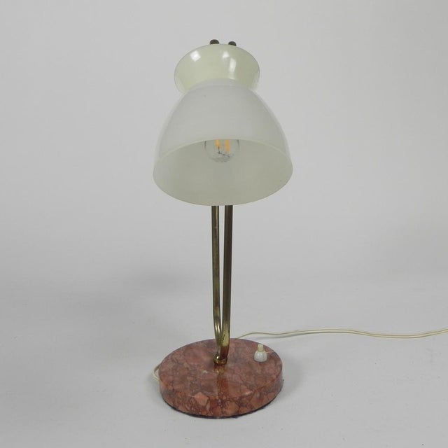 Table Lamp with Plastic Shades on Marble Base, 1950s For Sale - Image 11 of 15