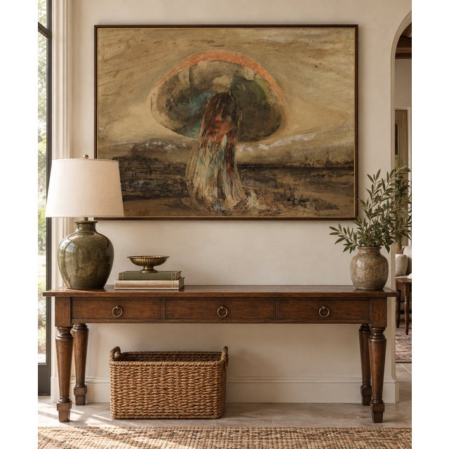 Contemporary 1850 Vintage Mushroom Art Print by Victor Hugo, Surreal Botanical Wall Art - 48" X 36" For Sale - Image 3 of 8
