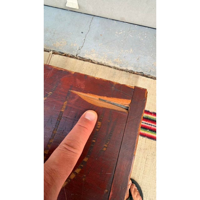 Antique Red Painted Dovetailed Blanket Chest, Lancaster County Pa, Circa 1830-1840 For Sale - Image 4 of 15