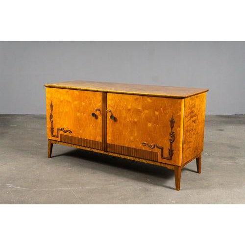 Small Vintage Sideboard in Birch For Sale - Image 8 of 18