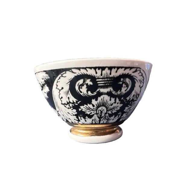 Neoclassical 1980s Piero Formasetti Milano Italy Appetizer Bowl B & W Trinket Ring Italian Designer For Sale - Image 3 of 10