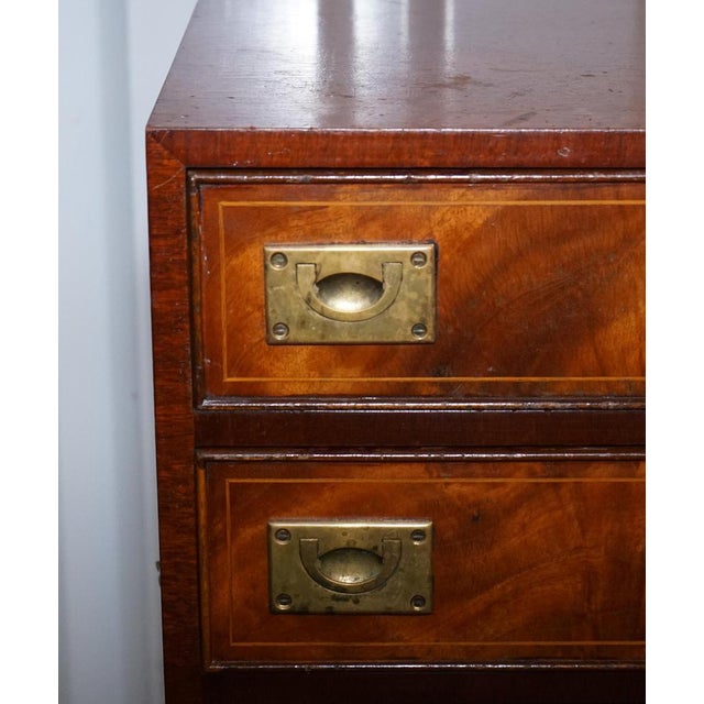 Metal Tall Chest of Drawers with Brass Handles For Sale - Image 7 of 18