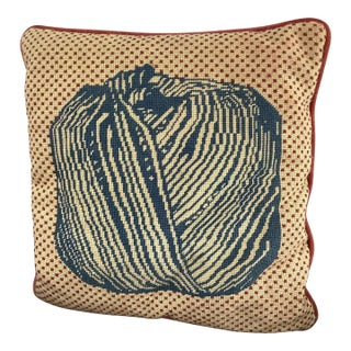 Needle Point Pillow of Roy Lichtenstein's 'Ball of Twine' For Sale