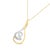Contemporary Espira 10K Two-Tone Yellow & White 1/6 Cttw Brilliant-Cut Diamond Layered Spiral 18" Pendant Necklace (H-I Color, I2-I3 Clarity) For Sale - Image 3 of 6