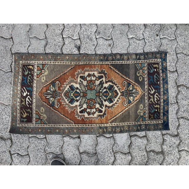 1960s Handknotted Anatolian Floral Area Rug For Sale - Image 6 of 6