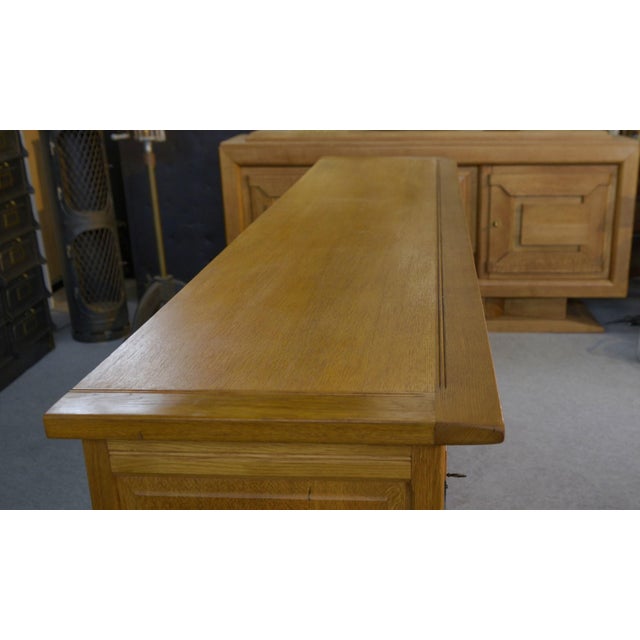 Large Rustic 4-Door Sideboard in Oak and Wrought Iron, 1960s For Sale - Image 4 of 13