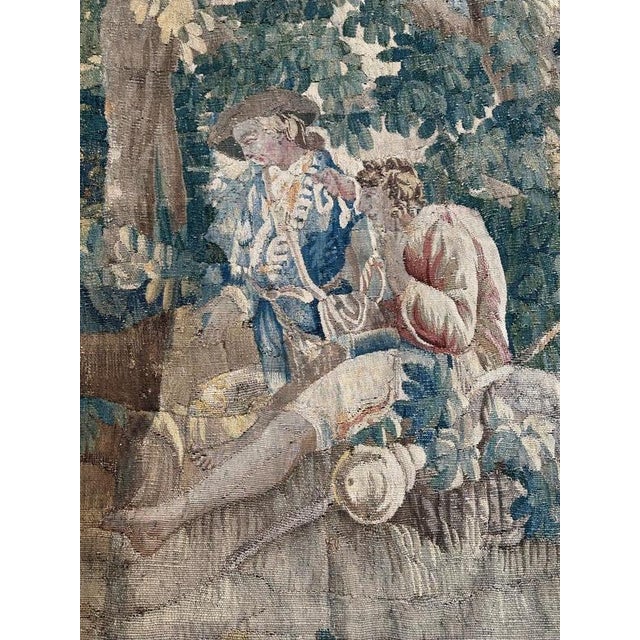 Textile 18th Century Aubusson Rest in the Forest Tapestry For Sale - Image 7 of 18