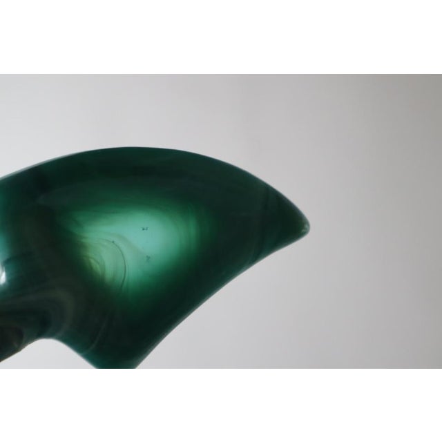Green White Mouth-Blown Glass Dressing Table Set, 1950s, Set of 5 For Sale - Image 10 of 16