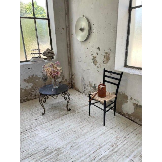 Metal Metal and Black Marble Coffee Table by René Drouet, 1960s For Sale - Image 7 of 18